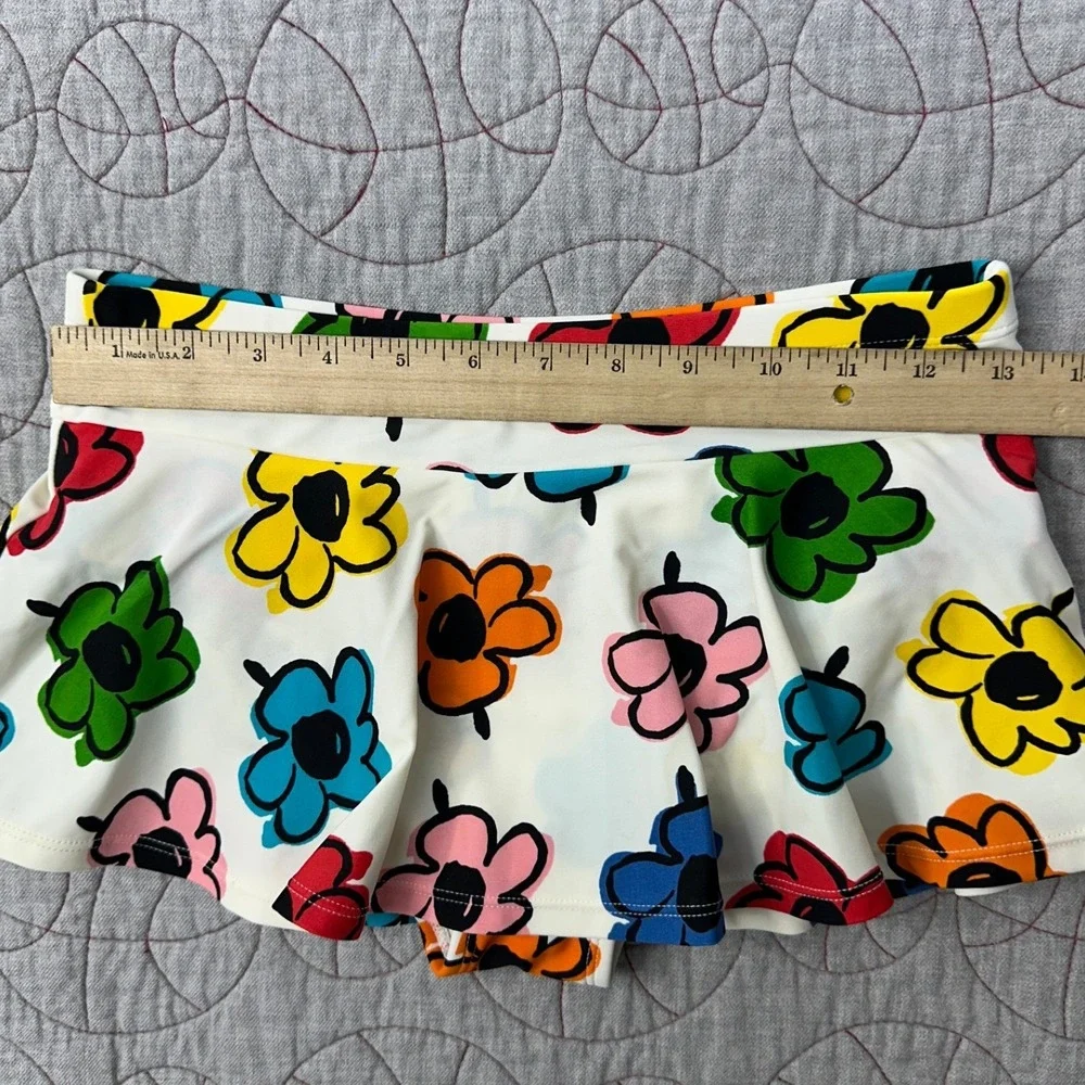 Hanna Andersson Swim Skirt White Floral Bold‎ Multi-Color / Girls 12